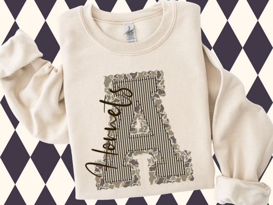 Camo Prepster Letter Sweatshirt ✨