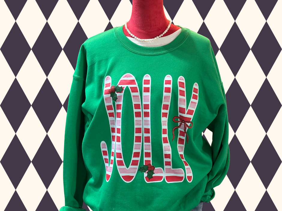 Jolly Candy Cane Sweatshirt