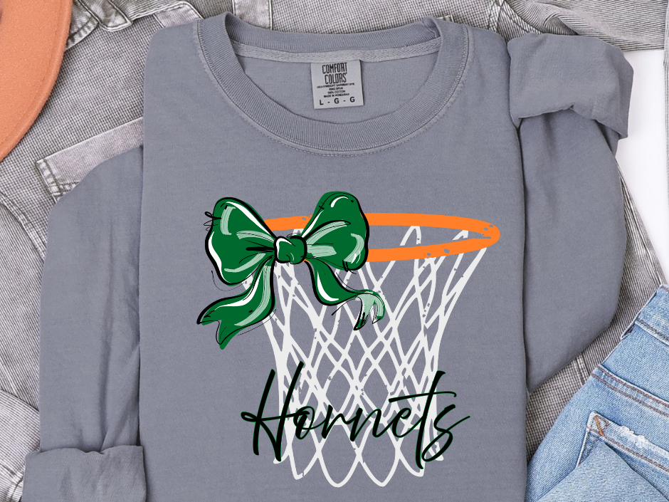 Nothin' But Net . . . and a Bow T-Shirt | Any Mascot • Any Color