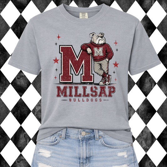 Retro Varsity Mascot Tee | Any Mascot • Any Color