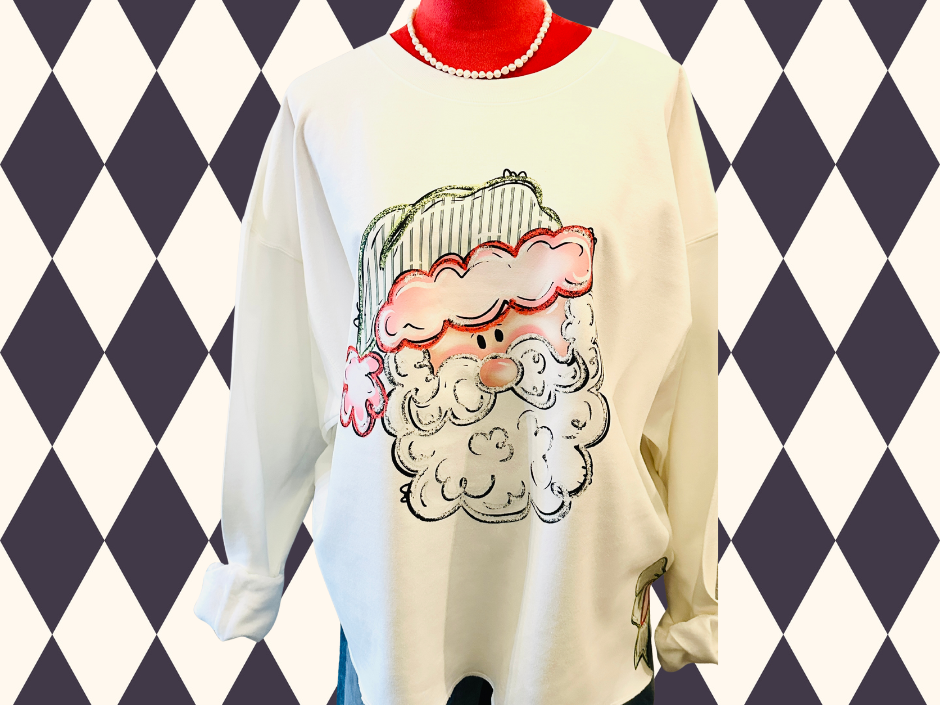 The Santa Side Bow Sweatshirt