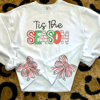 'Tis the Season Side Bow Sweatshirt