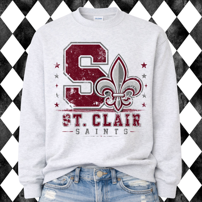 Retro Varsity Mascot Sweatshirt | Any Mascot • Any Color