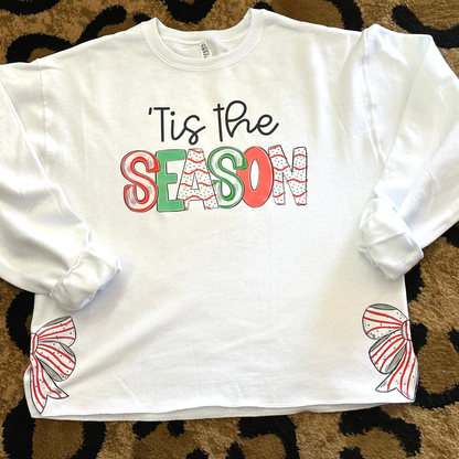 'Tis the Season Side Bow Sweatshirt