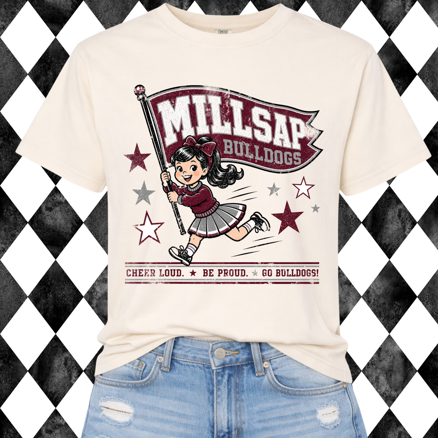 Retro Rally Mascot Graphic Tee