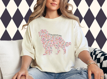 Floral Breed Silhouette "Dog Mom" (Over 100 breeds available) - T-Shirt, Sweatshirt |Custom Dog Breed Shirt | Pet Mom Wear | Dog Mama |