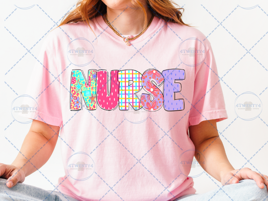 Bright & Bold Nurse Title Tee