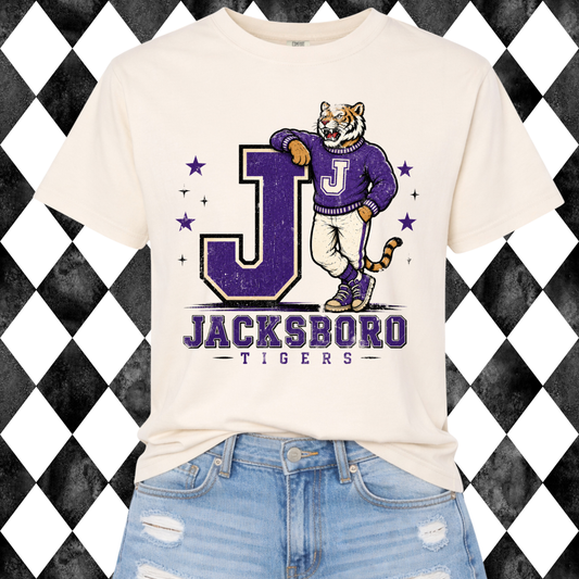 Retro Varsity Mascot Tee | Any Mascot • Any Color