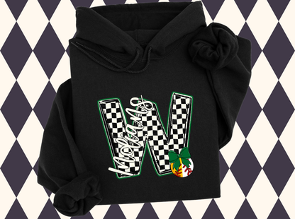 The Game-Day Game-Changer: Custom Checkered Initial Sweatshirt • T-Shirt