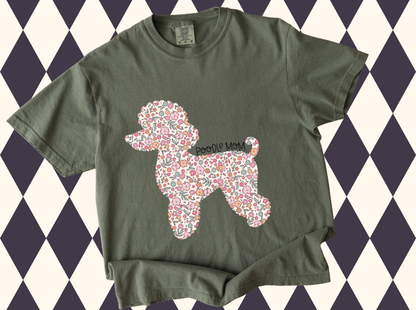 Floral Breed Silhouette "Dog Mom" (Over 100 breeds available) - T-Shirt, Sweatshirt |Custom Dog Breed Shirt | Pet Mom Wear | Dog Mama |