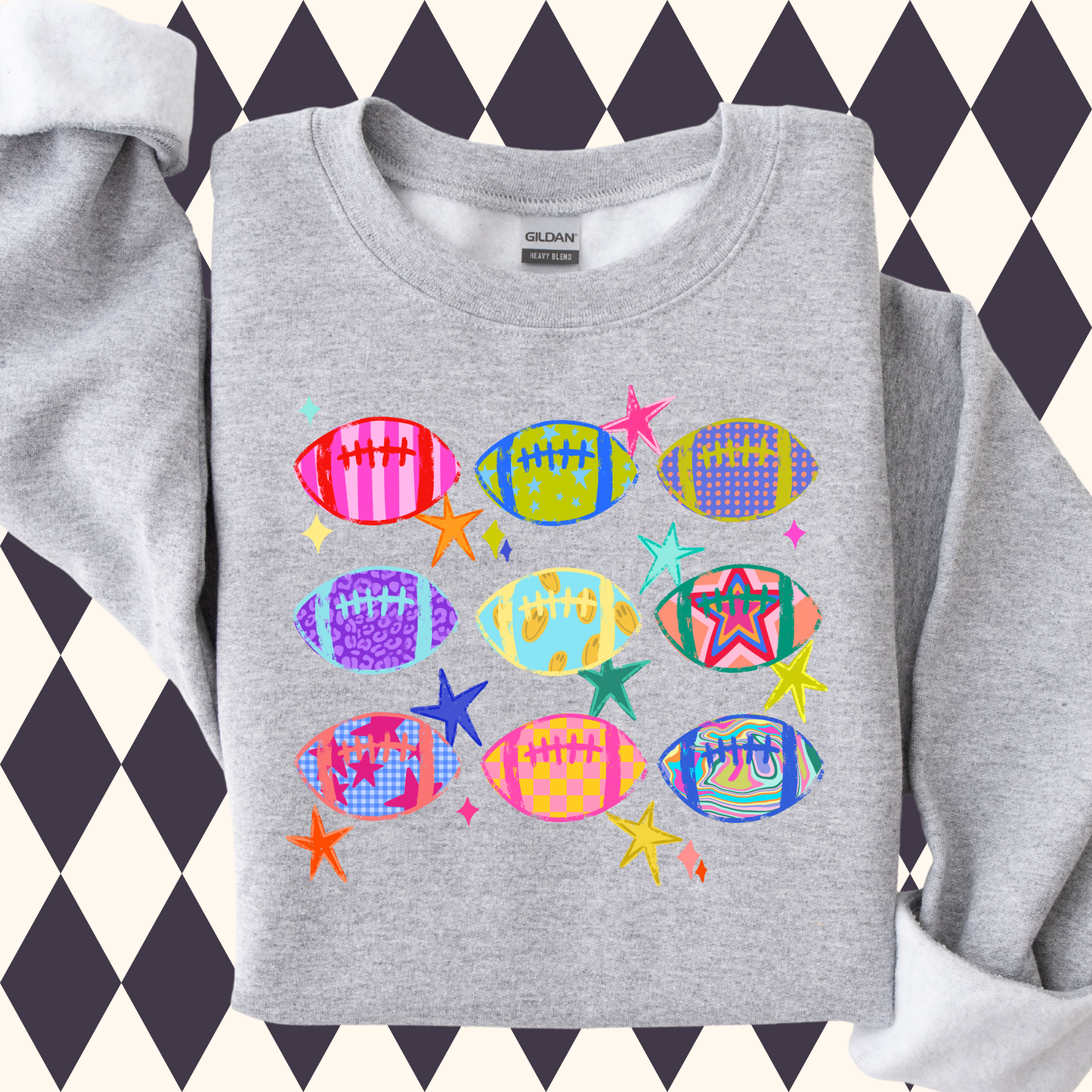 Funky Football Grid Sweatshirt