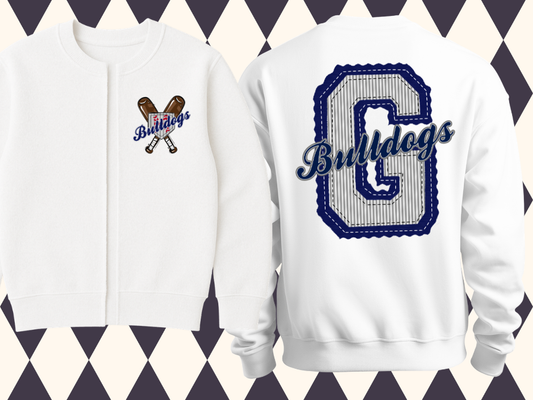 The Prepster - Baseball Style Split Cardigan| Any Mascot • Any Color