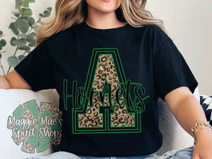 🖤 Azle “A” Game – Leopard Varsity Tee