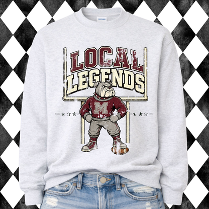 Retro Local Legends Sweatshirt | Any Mascot • Any Color