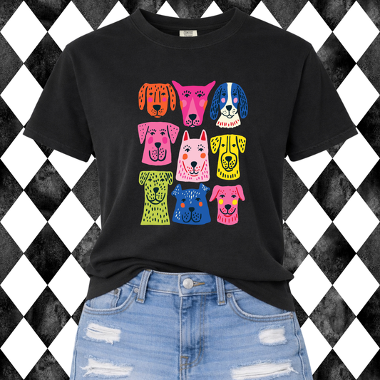 Doodle and Dots Dog T-Shirt  | Adult • Youth Sizes Available