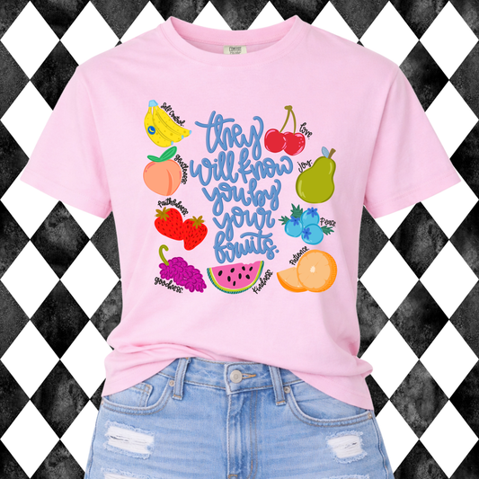 They Will Know You By Your Fruits|Fruits of the Spirit T-Shirt (Short-Sleeved • Long-Sleeved)