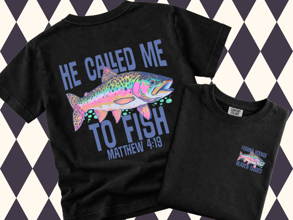 He Called Me to Fish – Matthew 4:19 T-Shirt 🐟| Youth•Adult Sizes Available