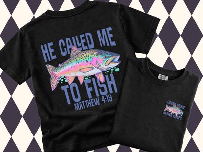 He Called Me to Fish – Matthew 4:19 T-Shirt 🐟| Youth•Adult Sizes Available