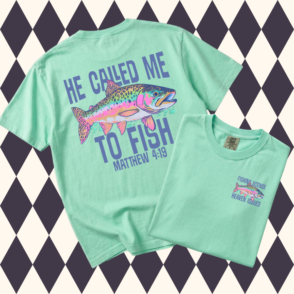 He Called Me to Fish – Matthew 4:19 T-Shirt 🐟| Youth•Adult Sizes Available