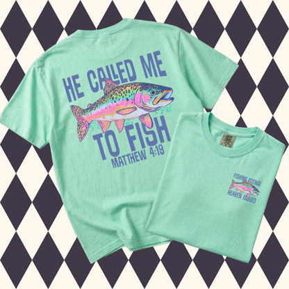 He Called Me to Fish – Matthew 4:19 T-Shirt 🐟| Youth•Adult Sizes Available