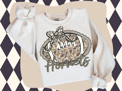 🏈✨Hornets Prepster Camo Football Sweatshirt