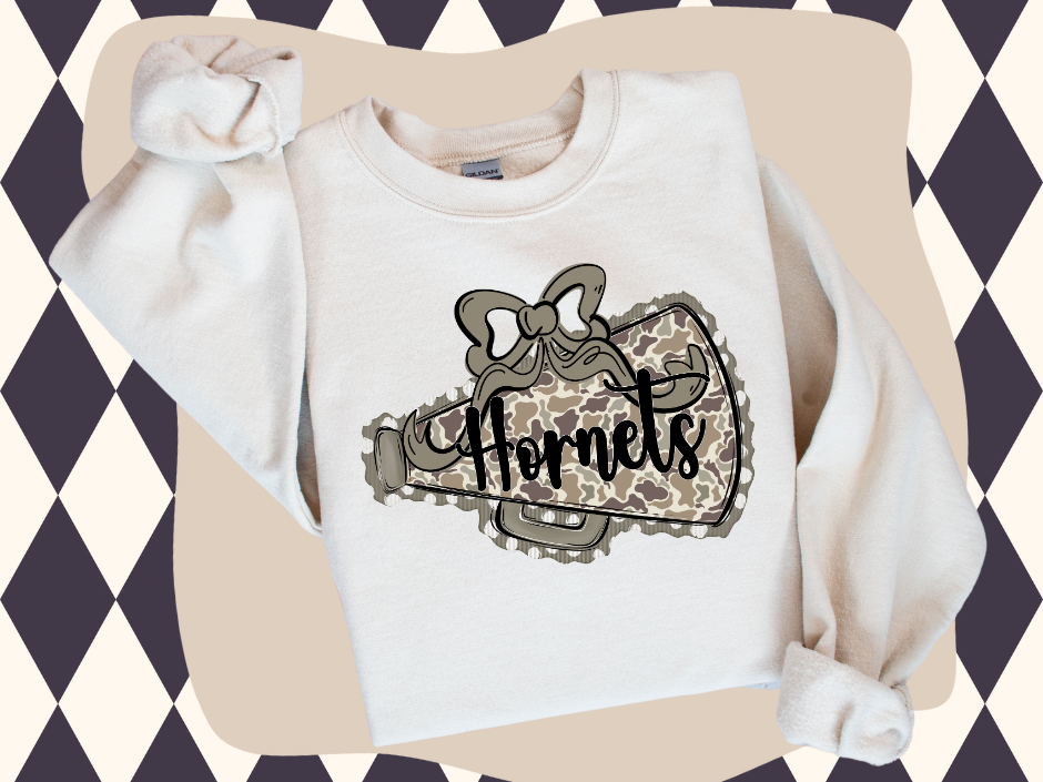 📣 Prepster Hornet Megaphone Camo Tee or Sweatshirt 📣