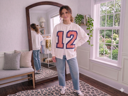 Prepster Sideline Raw Split Sweatshirt | Any Color • Any Number/Letters