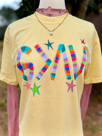 God Is Greater Than the Highs and Lows T-Shirt - Long-Sleeved • Short-Sleeved | Faith-Based Apparel