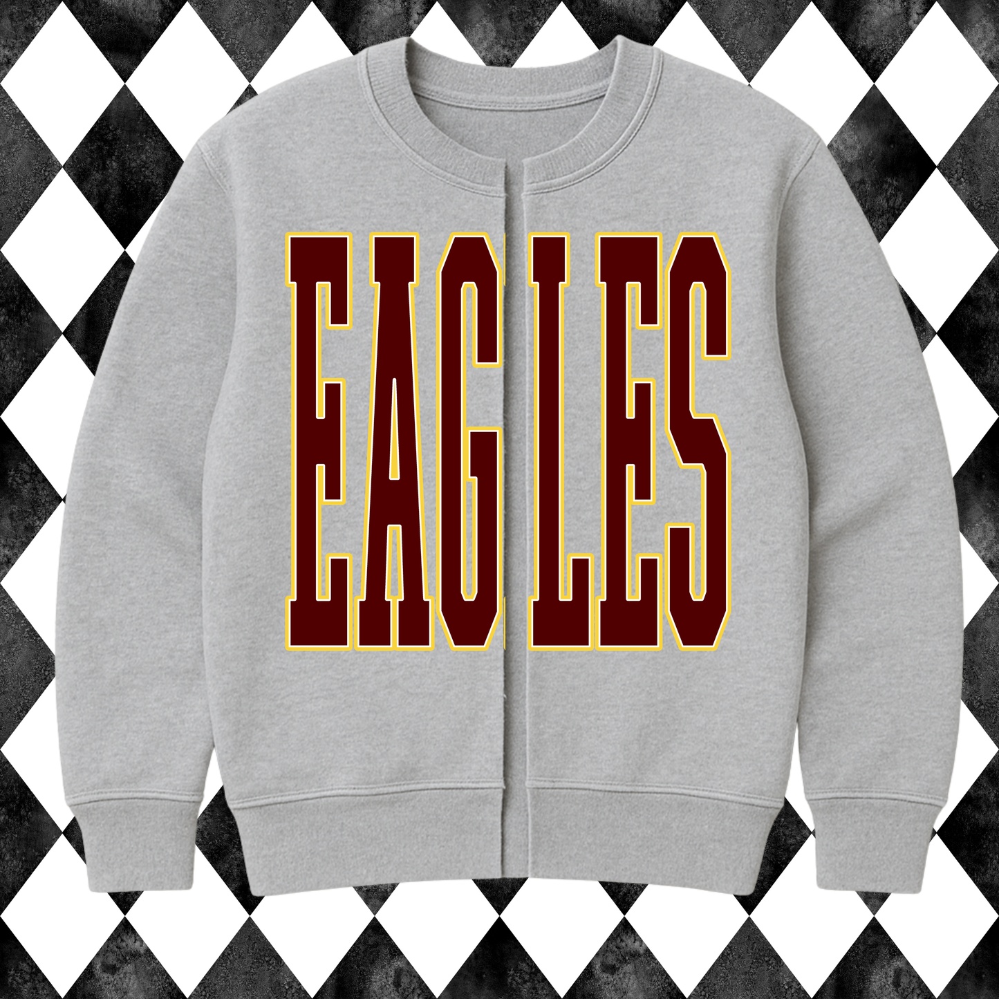 Team Spirit Sideline Raw Split Cardigan Sweatshirt | Any Mascot • Any Color