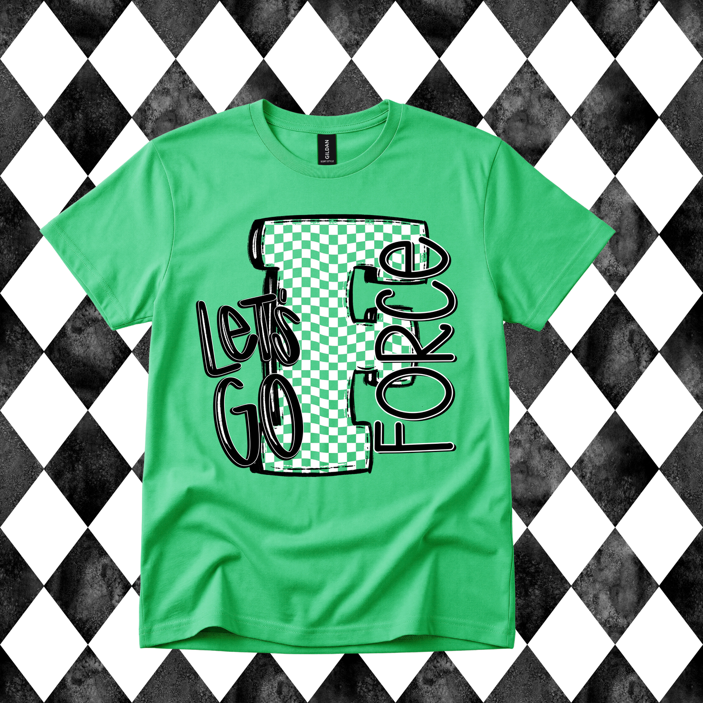 Let's Go Checker Mascot T-Shirt • Sweatshirt | Any Mascot