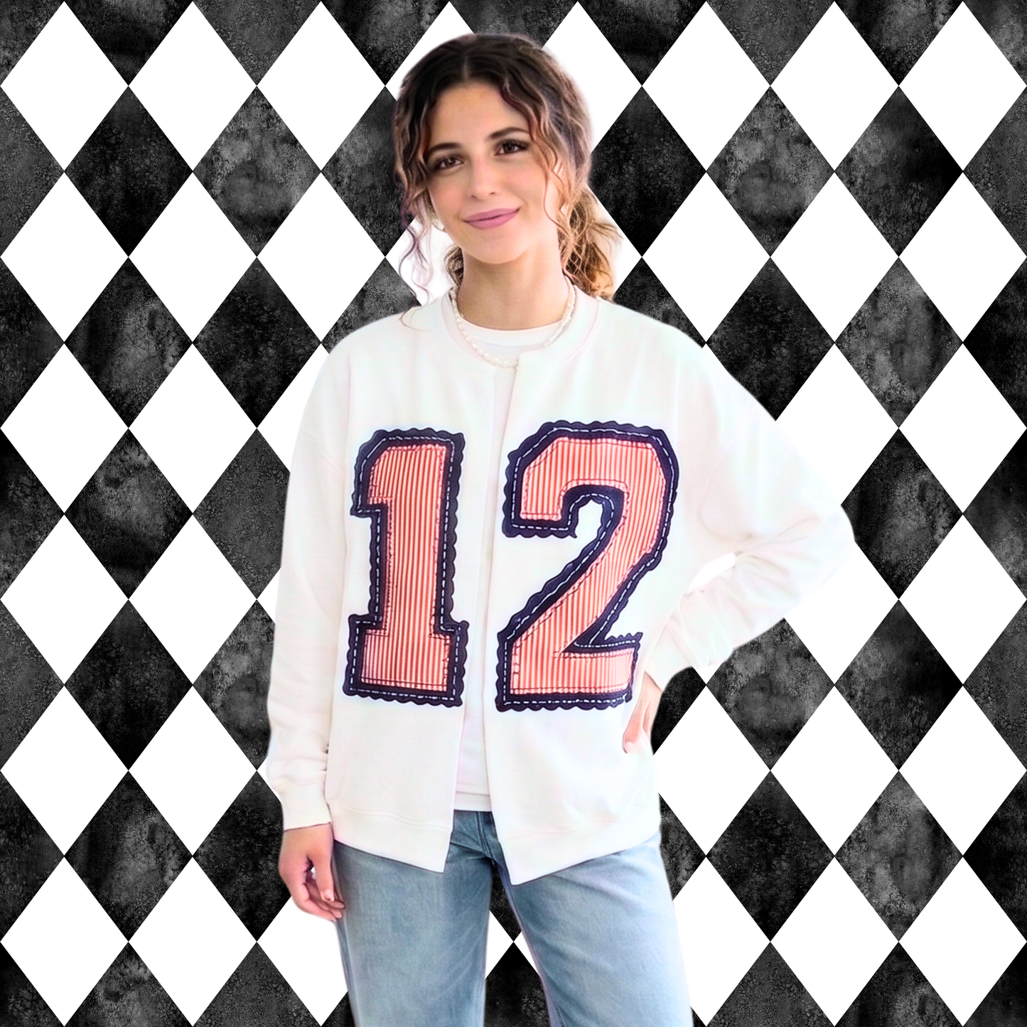 Prepster Sideline Raw Split Sweatshirt | Any Color • Any Number/Letters