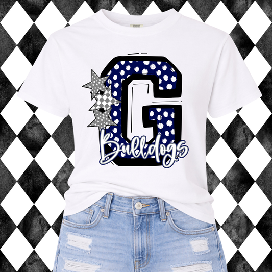 So Sporty Letter with Stars T-Shirt • Sweatshirt | Any Team • Any Color