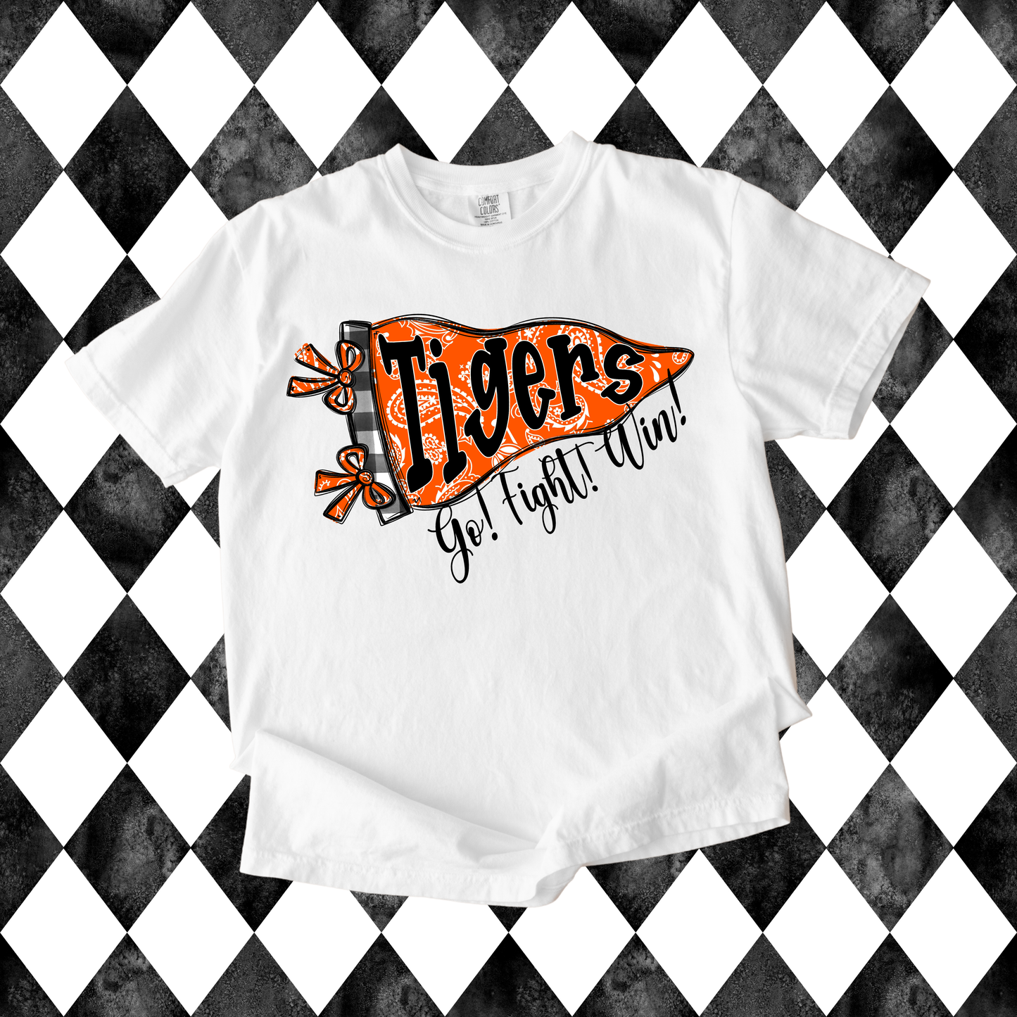 The Preppy Paisley Pennant T-Shirt • Sweatshirt | Any Mascot • Any Color | Youth • Adult Sizes