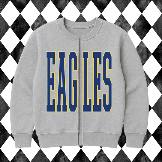 Team Spirit Sideline Raw Split Cardigan Sweatshirt | Any Mascot • Any Color