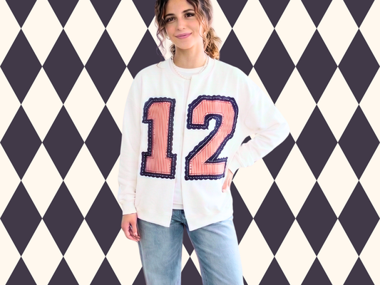 Prepster Sideline Raw Split Sweatshirt | Any Color • Any Number/Letters
