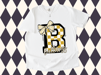 So Sporty Big Letter with Bow T-Shirt • Sweatshirt | Any Team • Any Color