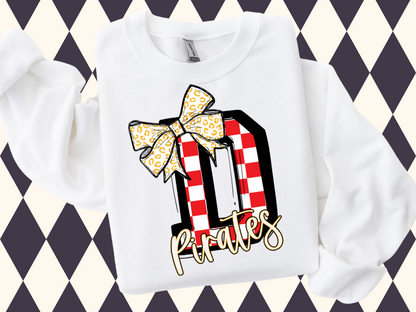 So Sporty Big Letter with Bow T-Shirt • Sweatshirt | Any Team • Any Color
