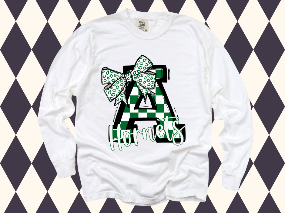 So Sporty Big Letter with Bow T-Shirt • Sweatshirt | Any Team • Any Color