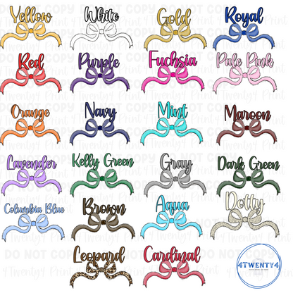 Wide Bow Mascot T-Shirt • Sweatshirt | Any Color • Any Mascot