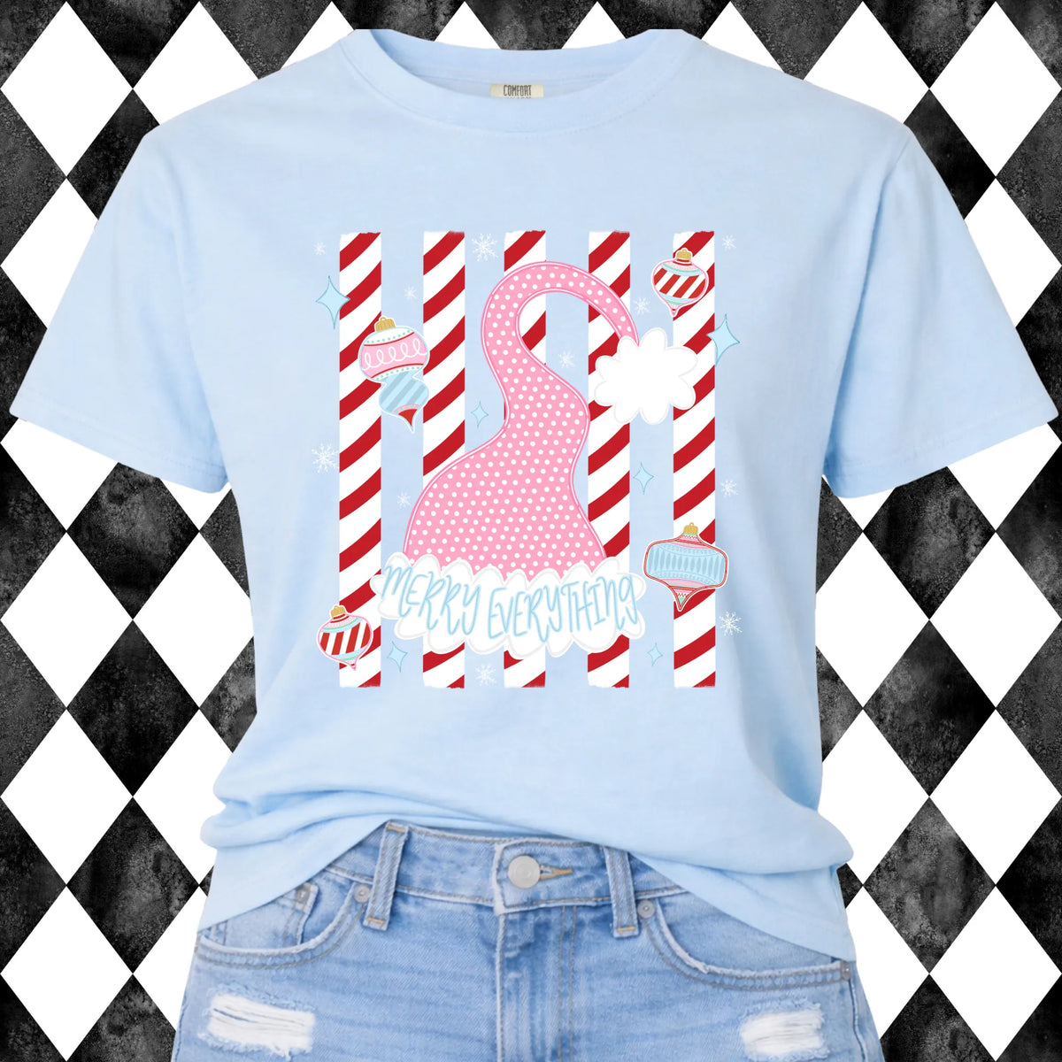 Merry Everything t-shirt - Comfort Colors Chambray
