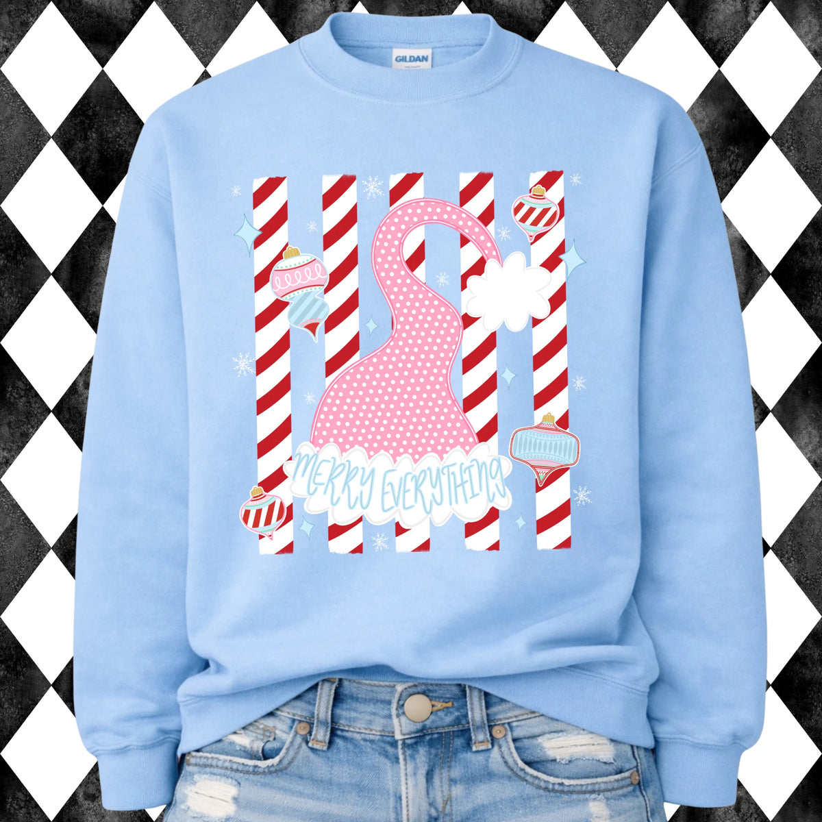Merry Everything sweatshirt - Light Blue