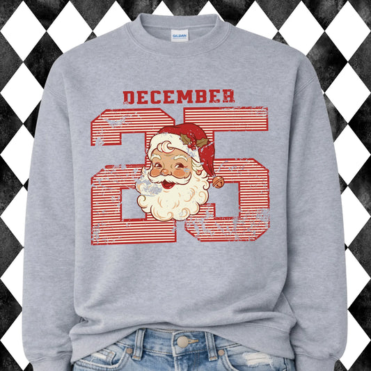 December 25 Santa sweatshirt - Sport Grey
