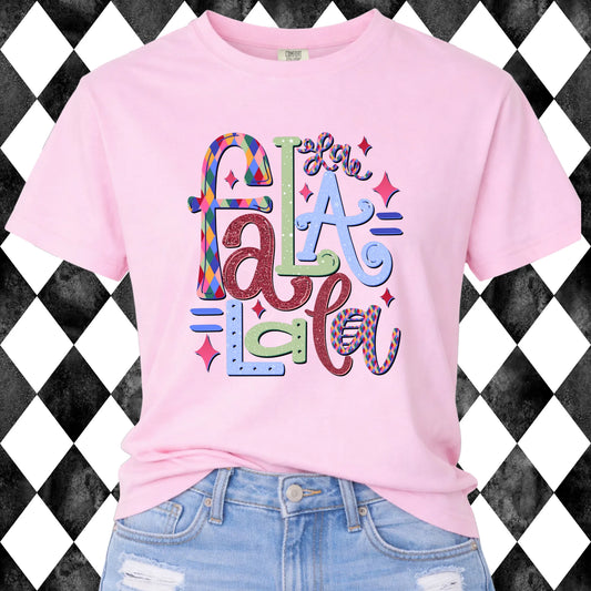 Fa La La La La t-shirt - Comfort Colors Blossom