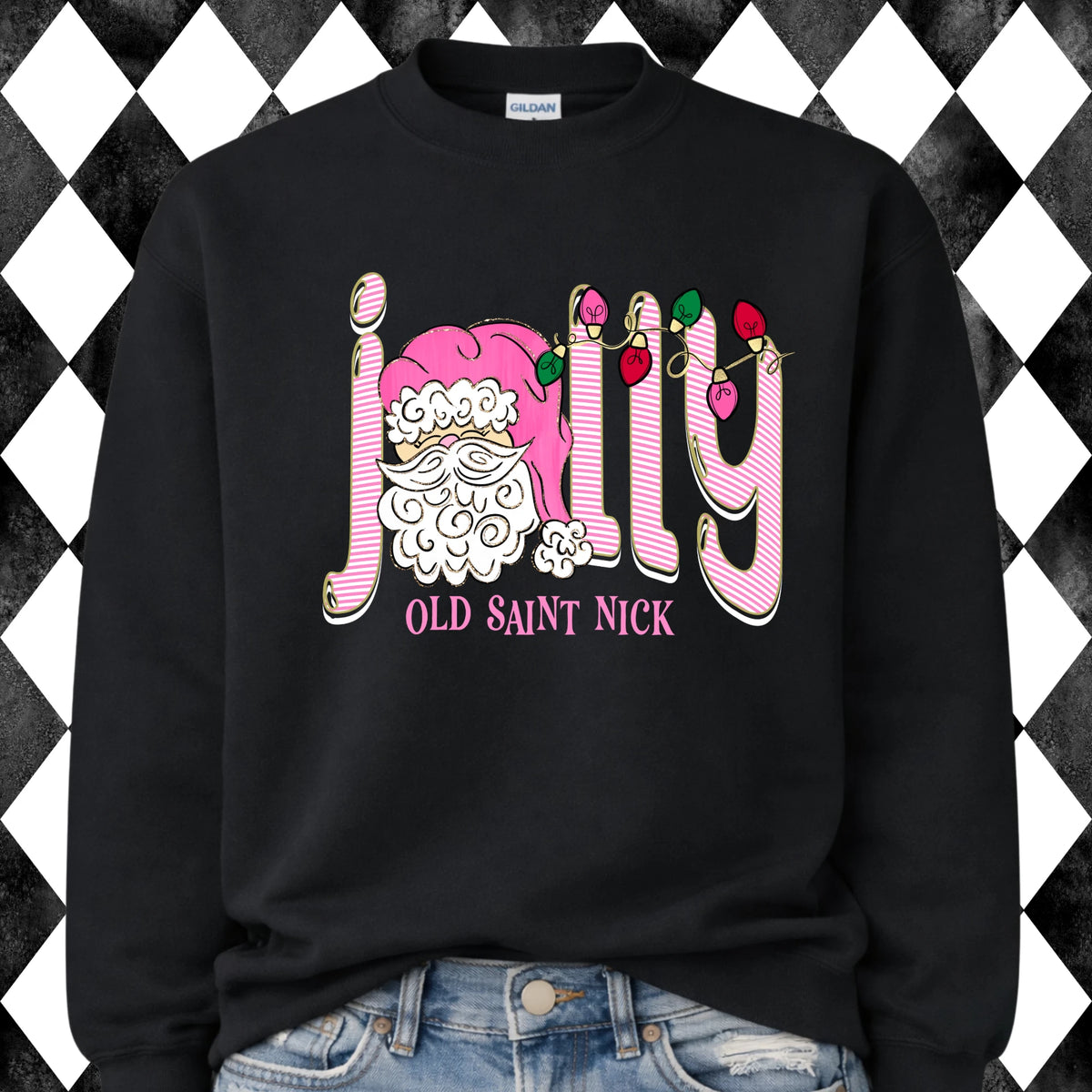 Jolly Old Saint Nick sweatshirt - Black