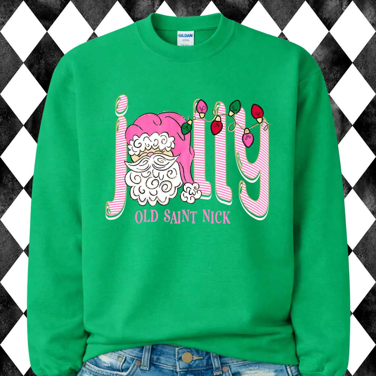 Jolly Old Saint Nick sweatshirt - Irish Green