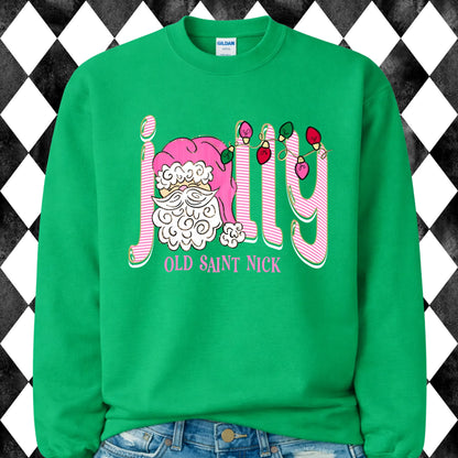 Jolly Old Saint Nick sweatshirt - Irish Green