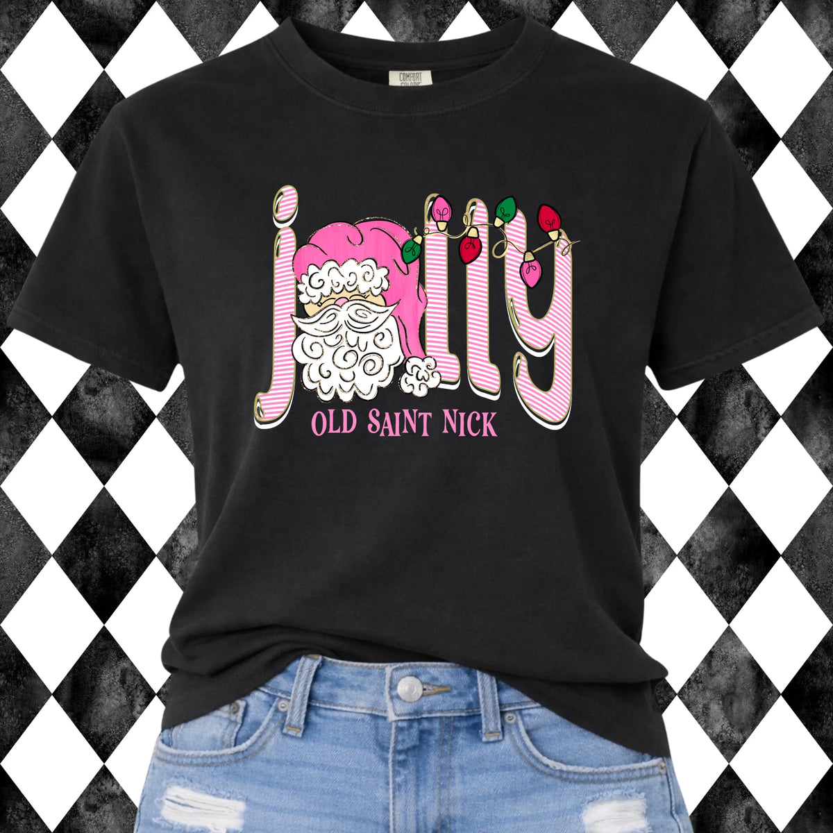 Jolly Old Saint Nick t-shirt - Comfort Colors Black