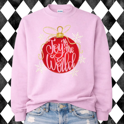 Joy to the World sweatshirt - Light Pink