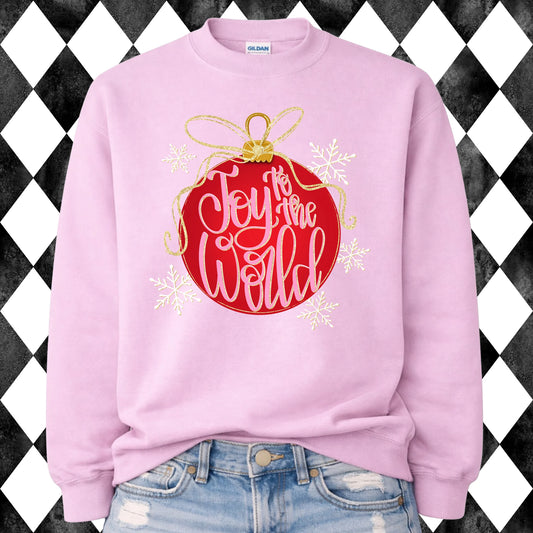 Joy to the World sweatshirt - Light Pink