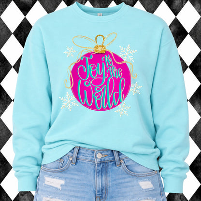 Joy to the World sweatshirt - Sky
